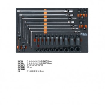 Werkzeugwagen speziell für die Kfz-Branche, 7 Schubladen, 262 Werkzeuge BW 2400S 7/AUTO Beta
