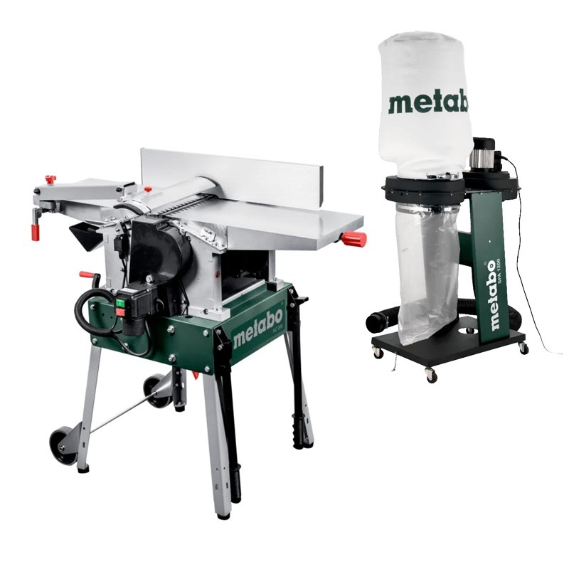 Raboteuse Dégauchisseuse HC 260 C - 2,2 WNB + Aspirateur SPA 1200 Metabo