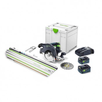 Scie circulaire à capot basculant sans fil HKC 55 5,0 EBI-Set-FSK 420 Festool