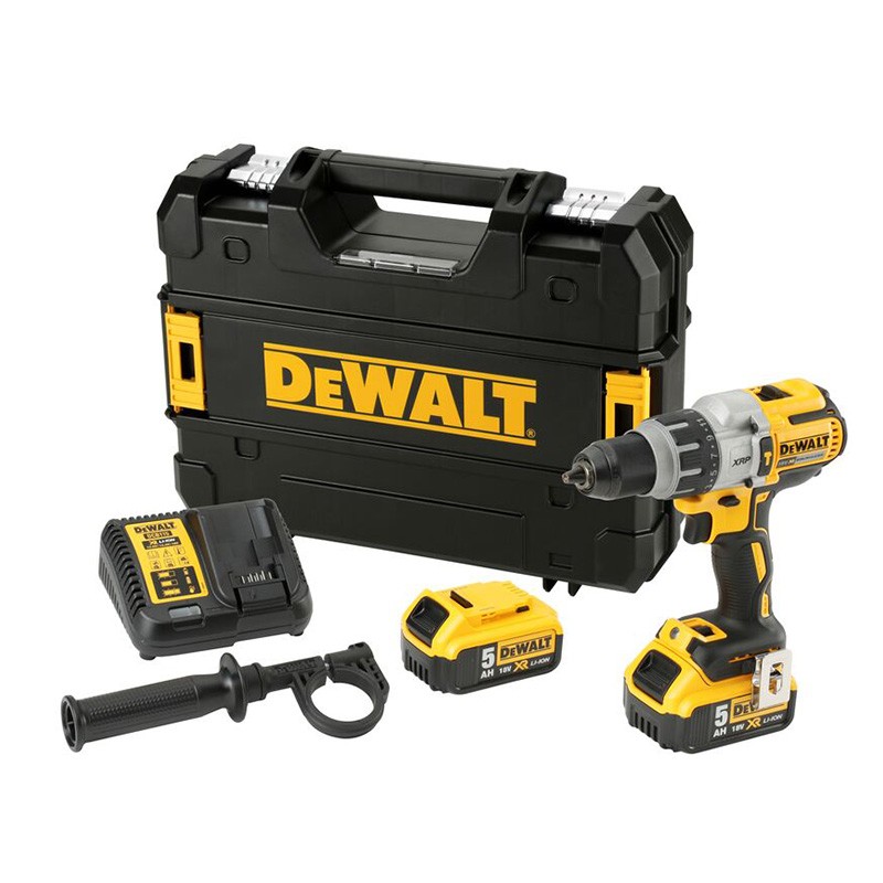 Perceuse à percussion XRP 18V + 2 Accus 5Ah et chargeur DCD996P2 DeWalt