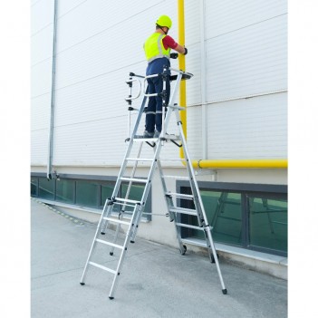 Escabeau PIRL (3 modèles) plateforme et garde-corps PIRLSCOPIC CM72 Echamatec