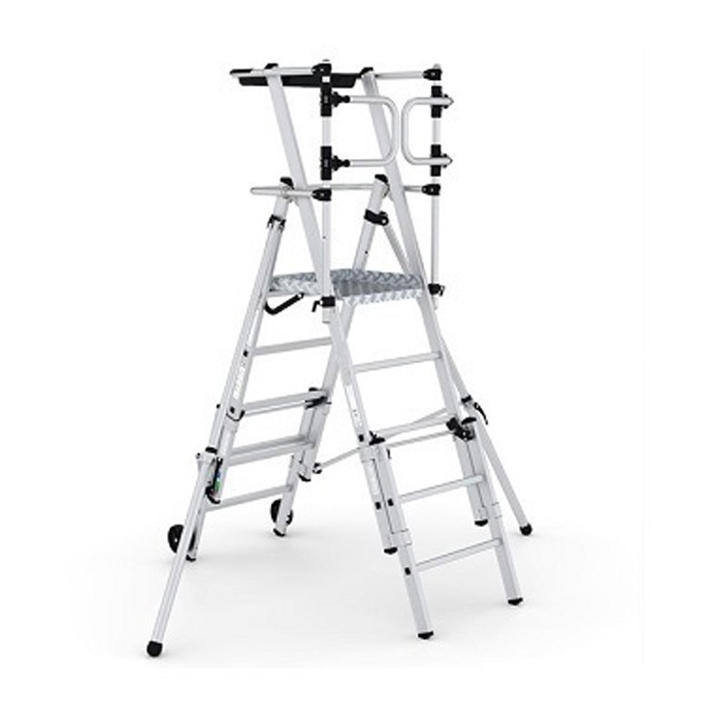 Escabeau PIRL (3 modèles) plateforme et garde-corps PIRLSCOPIC CM72 Echamatec