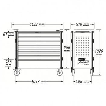 Werkstattwagen, limitierte Auflage von Porsche Design, 179NXXL-7/430PD, Hazet