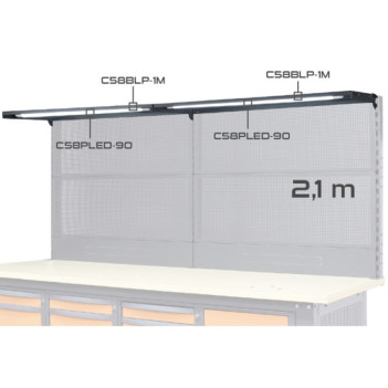 Lampe LED pour établis modulaires C58BC 900mm Beta