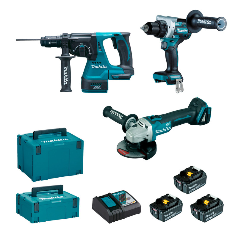 Set 3 machines 18V LXT DLX3202TJ Makita