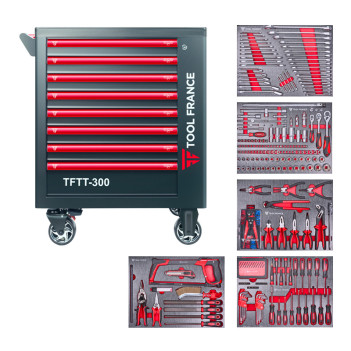 Servante d'atelier 8 tiroirs 300 outils TFTT-300 ToolFrance