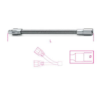 Rallonge flexible carrés mâle et femelle 1/4" 900FL 150 mm Beta