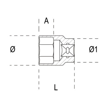 Douille 12 pans 3/8" 6-22mm 910B Beta