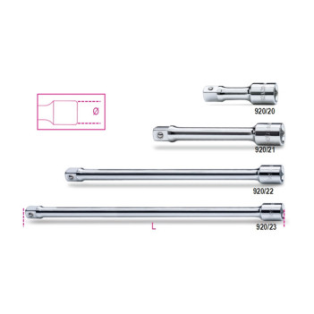Rallonge carrés mâle et femelle 1/2" 920 L75-375mm Beta