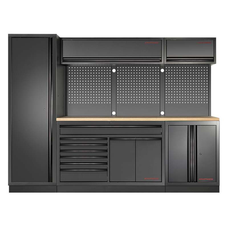 Werkstattmöbel, 3-teilig, Mobilio, schwarz, 3964S-BLK-002, Kraftwerk