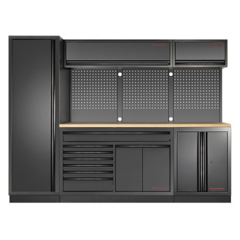 Werkstattmöbel, 3-teilig, Mobilio, schwarz, 3964S-BLK-002, Kraftwerk