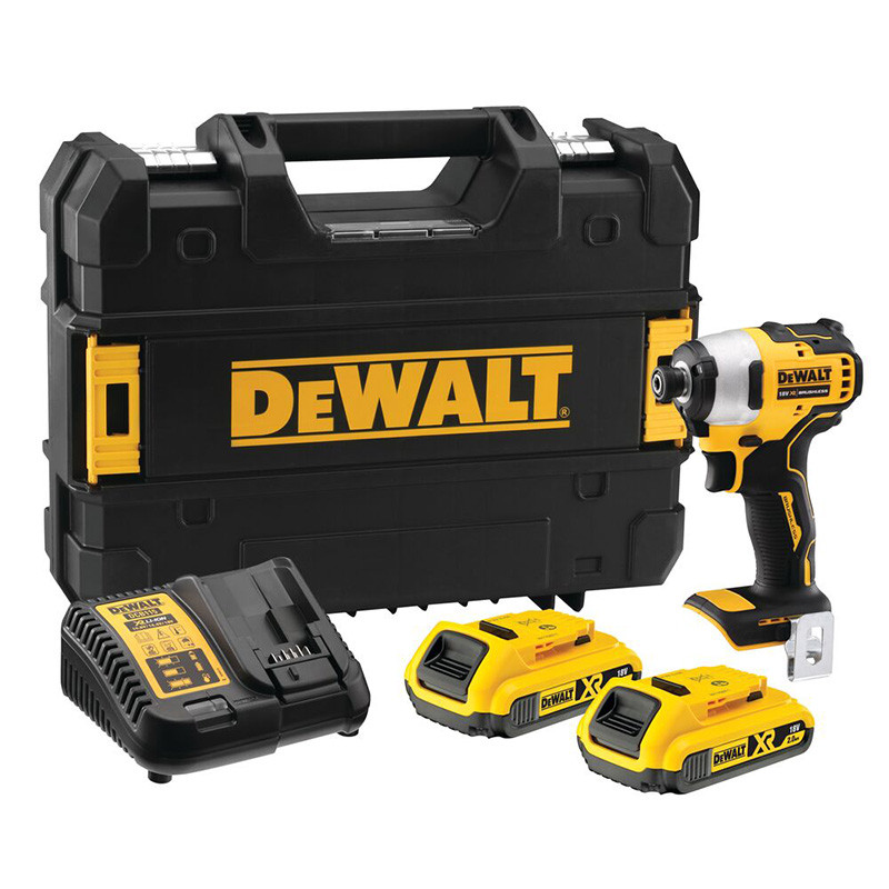 Schlagschrauber 18V 1/4" 190 Nm + 2 Akkus 2Ah DCF809D2T DeWalt