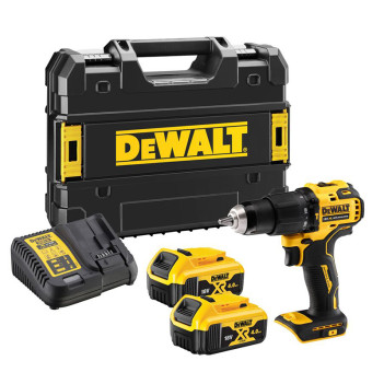 Perceuse visseuse à percussion XR 18V + 2 Accus 4Ah DCD709M2T DeWalt