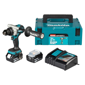 Perceuse-visseuse LXT 18V + 2 accus 5Ah et chargeur DDF492RTJ Makita