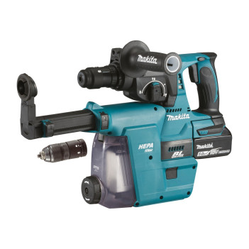 Akku-Bohrhammer LXT 3 Funktionen 18V 2J + 2 Akkus 5Ah und Ladegerät DHR243RTJW Makita