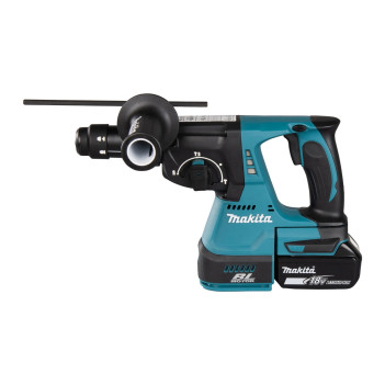 Akku-Bohrhammer LXT 3 Funktionen 18V 2J + 2 Akkus 5Ah und Ladegerät DHR243RTJW Makita