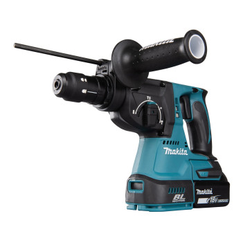Akku-Bohrhammer LXT 3 Funktionen 18V 2J + 2 Akkus 5Ah und Ladegerät DHR243RTJW Makita