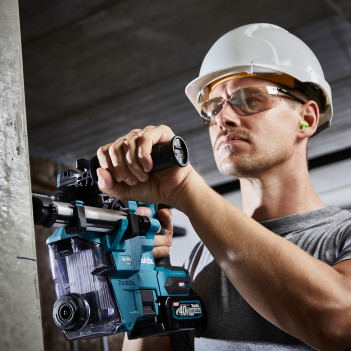 Akku-Bohr- und Spitzhammer XGT 40Vmax 2,1J + 2 Akkus 2,5Ah und Ladegerät HR010GD201 Makita