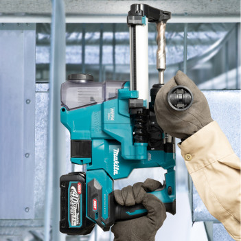 Akku-Bohr- und Spitzhammer XGT 40Vmax 2,1J + 2 Akkus 2,5Ah und Ladegerät HR010GD201 Makita