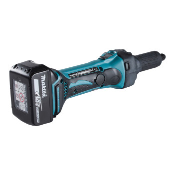 Akku-Geradeschleifer LXT 18V 6mm + 2 Akkus 5Ah und Ladegerät DGD800RTJ Makita