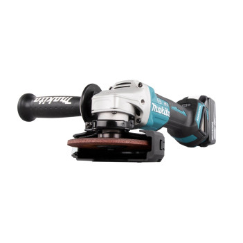 Akku-Winkelschleifer LXT 18V 125mm + 2 Akkus 5Ah und Ladegerät DGA506RTJ Makita