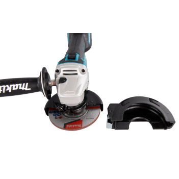 Akku-Winkelschleifer LXT 18V 125mm + 2 Akkus 5Ah und Ladegerät DGA506RTJ Makita
