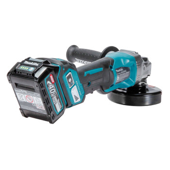 Akku Winkelschleifer XGT 40Vmax 115mm + 2 Akkus 4Ah und Ladegerät GA028GM201 Makita