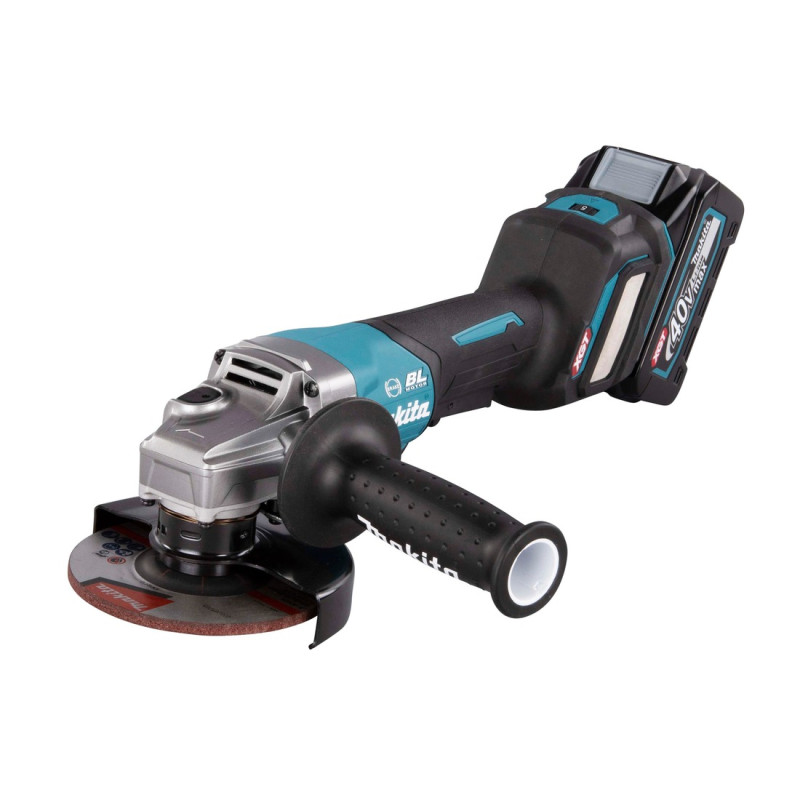 Akku-Winkelschleifer XGT 40Vmax 125mm + 2 Akkus 4Ah und Ladegerät GA029GM201 Makita