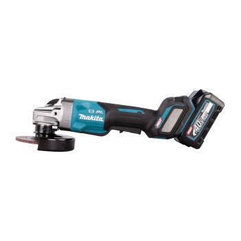 Akku-Winkelschleifer XGT 40Vmax 125mm + 2 Akkus 4Ah und Ladegerät GA029GM201 Makita