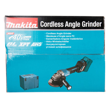 Akku-Winkelschleifer XGT 40Vmax 125mm + 2 Akkus 4Ah und Ladegerät GA029GM201 Makita