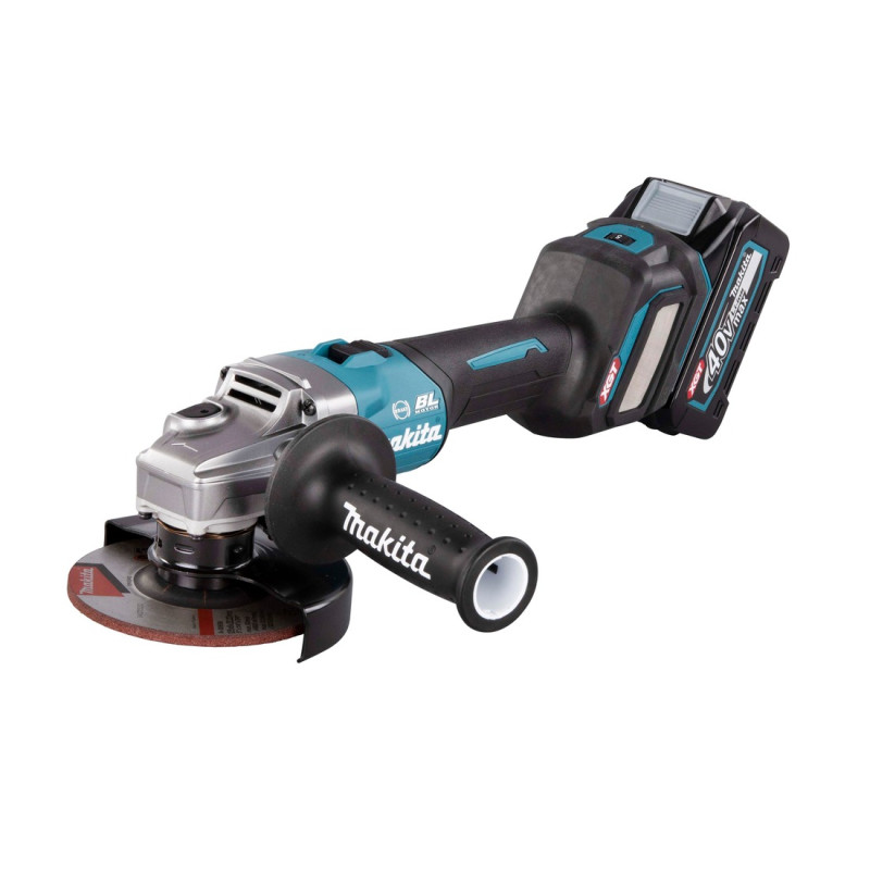 Akku-Winkelschleifer XGT 40Vmax 125mm + 2 Akkus 4Ah und Ladegerät GA023GM201 Makita