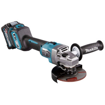Akku-Winkelschleifer XGT 40Vmax 125mm + 2 Akkus 4Ah und Ladegerät GA023GM201 Makita