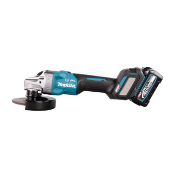 Akku-Winkelschleifer XGT 40Vmax 125mm + 2 Akkus 4Ah und Ladegerät GA023GM201 Makita