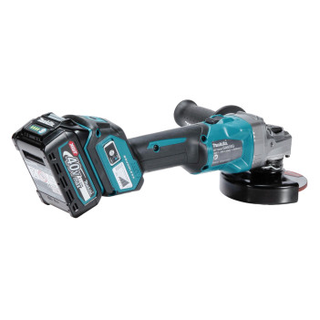 Akku-Winkelschleifer XGT 40Vmax 115mm + 2 Akkus 4Ah und Ladegerät GA022GM201 Makita