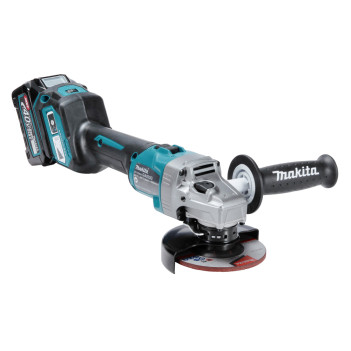 Akku-Winkelschleifer XGT 40Vmax 115mm + 2 Akkus 4Ah und Ladegerät GA022GM201 Makita