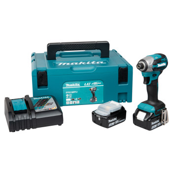 Akku-Schlagschrauber LXT 18V + 2 Akkus 5Ah und Ladegerät DTD158RTJ Makita