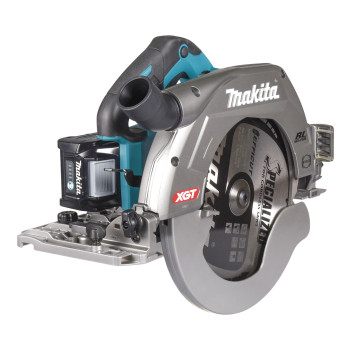 Scie circulaire XGT 40Vmax 270mm + 2 accus 5Ah et chargeur HS011GT201 Makita