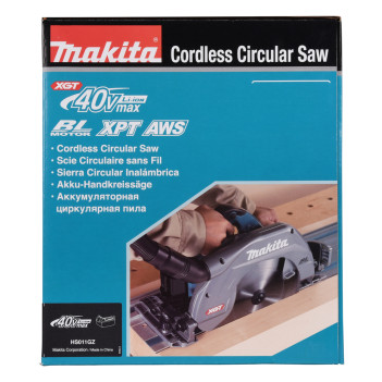 Akku-Handkreissäge XGT 40Vmax 270mm + 2 Akkus 5Ah und Ladegerät HS011GT201 Makita