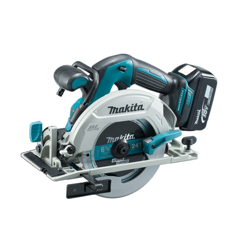 Scie circulaire LXT 18V 165mm + 2 accus 5Ah et chargeur DHS680RTJ Makita