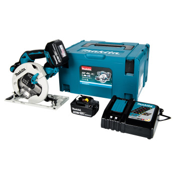 Scie circulaire LXT 18V 165mm + 2 accus 5Ah et chargeur DHS680RTJ Makita