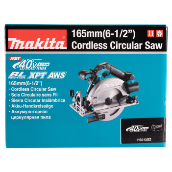 Scie circulaire XGT 40Vmax 165mm HS012GZ Makita