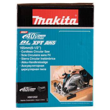 Scie circulaire XGT 40Vmax 165mm HS012GZ Makita