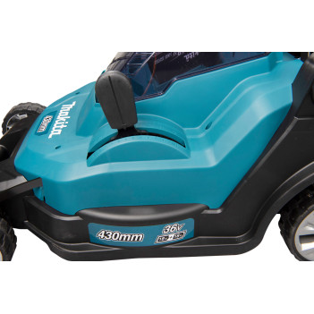 Akku-Rasenmäher LXT 2x18V 43cm + 2 Akkus 5Ah und Ladegerät DLM432PT2 Makita