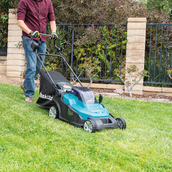 Akku-Rasenmäher LXT 2x18V 43cm + 2 Akkus 5Ah und Ladegerät DLM432PT2 Makita