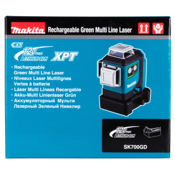 Akku-Kreuz Linienlaser grün 360° 12V SK700GD Makita