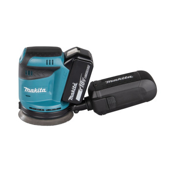 Ponceuse excentrique LXT 18V 125mm + 2 accus 5Ah et chargeur DBO180RTJ Makita