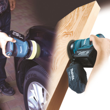 Ponceuse excentrique LXT 18V 125mm + 2 accus 5Ah et chargeur DBO180RTJ Makita