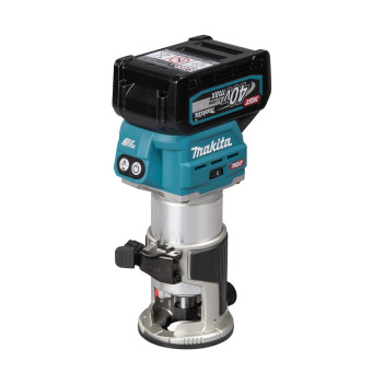 Affleureuse XGT 40Vmax 6mm + 2 accus 4Ah et chargeur RT001GM205 Makita