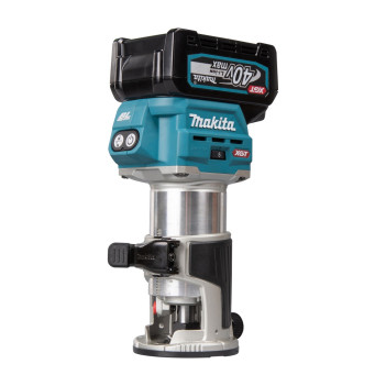 Affleureuse XGT 40Vmax 6mm + 2 accus 4Ah et chargeur RT001GM205 Makita