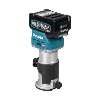 Affleureuse XGT 40Vmax 6mm + 2 accus 4Ah et chargeur RT001GM205 Makita